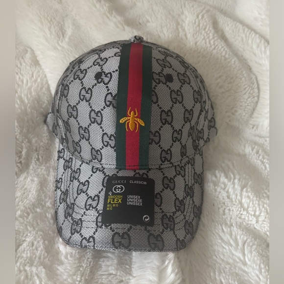 Accessories - Designer Inspired Silver Monogram Baseball Hat